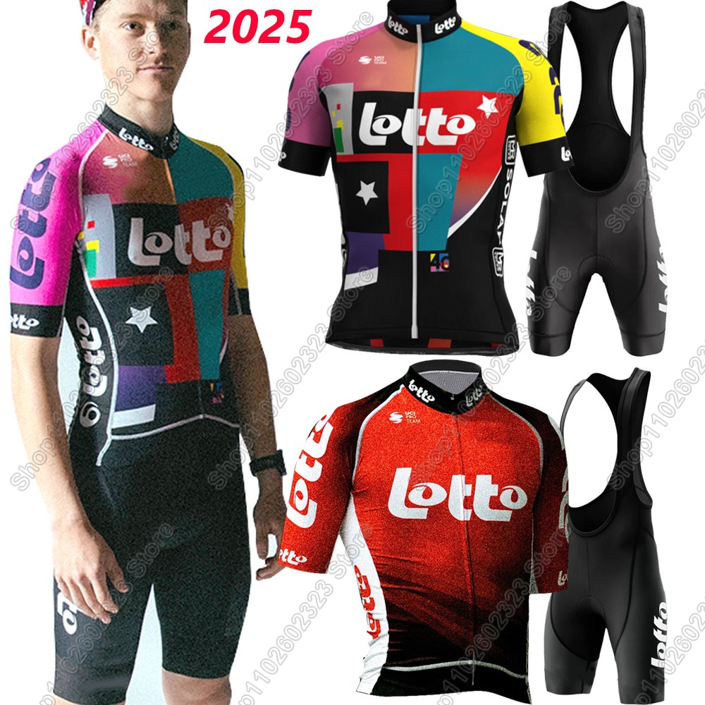 Mountain Biking Wallpaper - Lotto Team 2025, Radtrikot-Set, Sommer, belgische