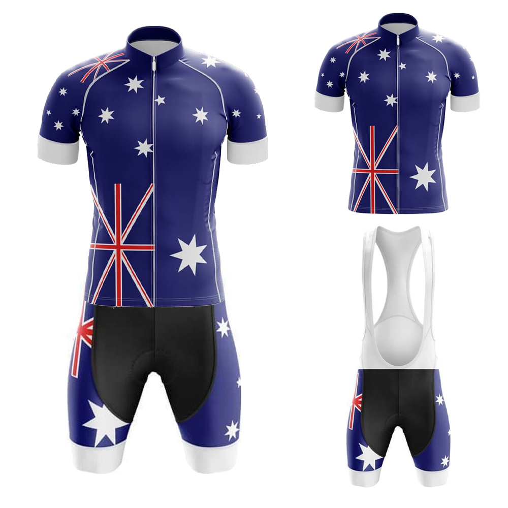 Mountain Biking In Australia - Australien Radtrikot-Set für Herren, kurzärmelig, Mountainbike-Bekleidungsset,
