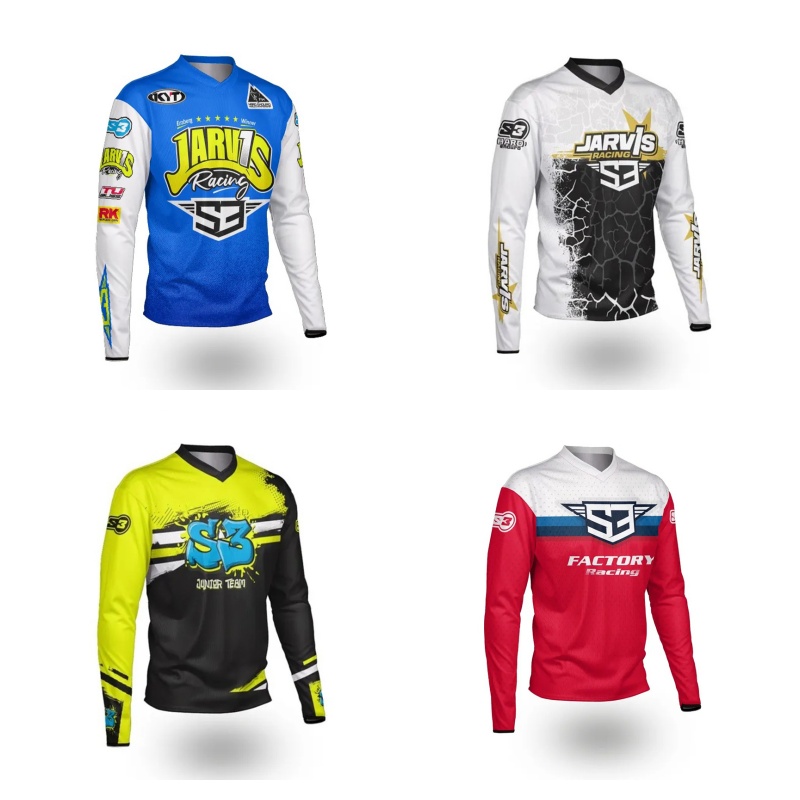 Mountain Biking Games - S3 Parts Enduro Langarm-Trikot DH Motocross