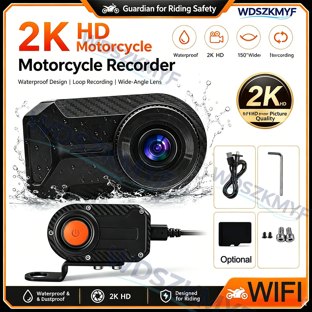 Mountain Biking Images - 2K HD Motorrad-Dashcam Black Box IP65