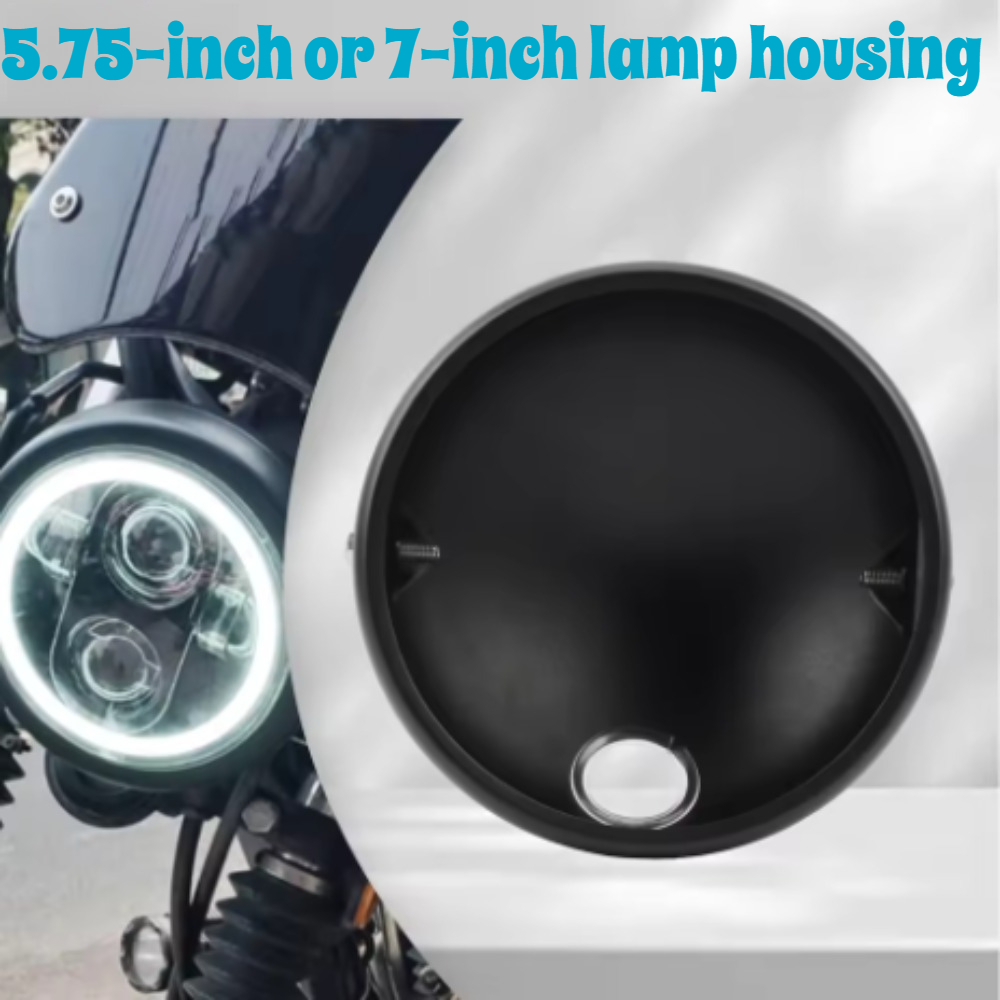 Mountain Biking Derby - Retro-modifizierter Scheinwerferhalter, universelles 5,75-Zoll-7-Zoll-LED-Scheinwerfergehäuse für Harley