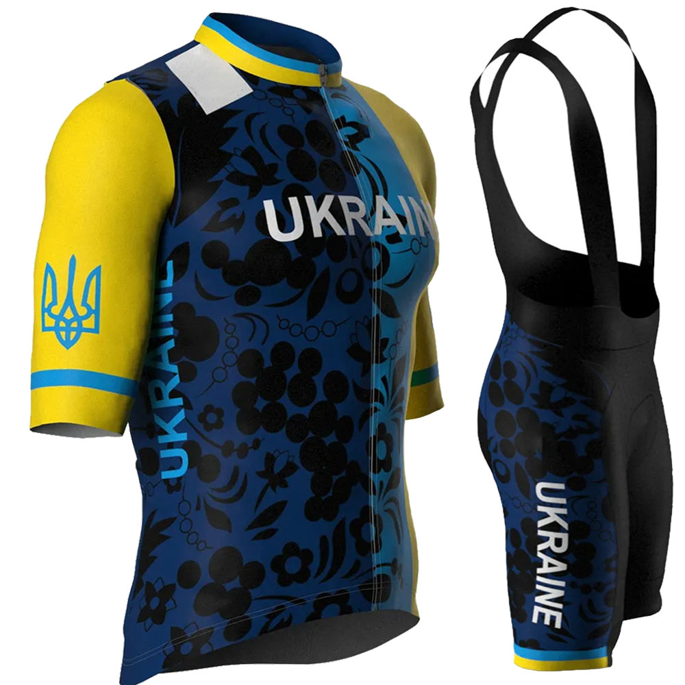 Mountain Biking Wallpaper - Ukraine Nationalmannschaft 2026 Radsport-Trikot-Set Sommer-Fahrradbekleidung Rennrad-Shirts