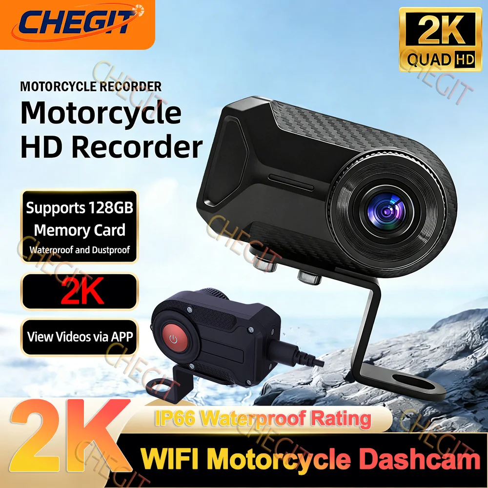 2K HD WiFi Motorrad DVR Mit Wa – Mountain Biking Images Bewertung und Preis
